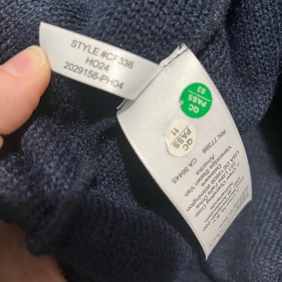 J crew Wool-blend sweater fleece jacket in Navy men’s size Medium - Picture 9 of 9